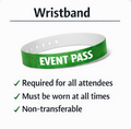 Event Wristband (Required) **We verify Age at gate