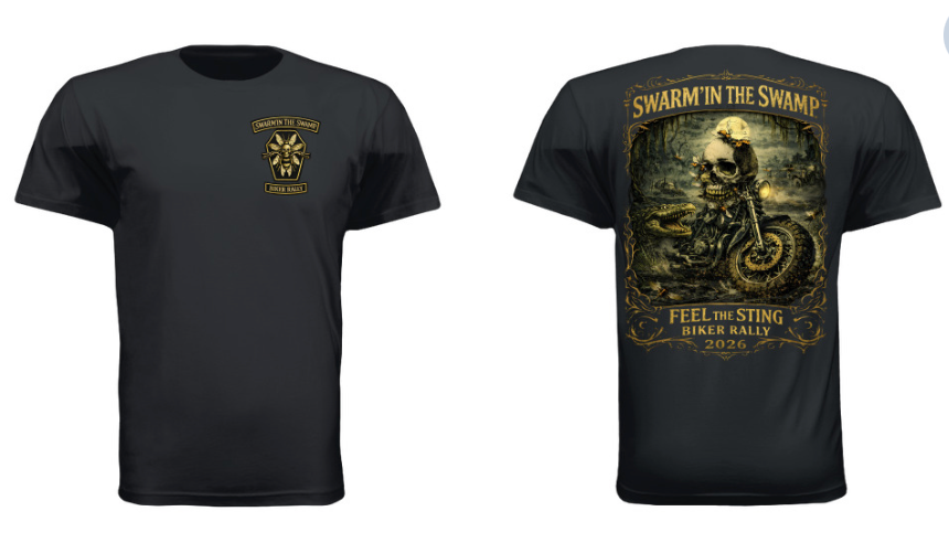 Official 2026 Swarm'in the Swamp Event Shirts